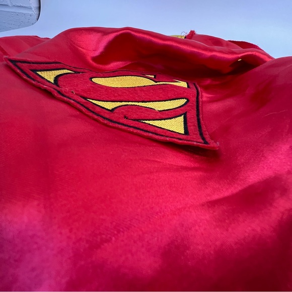 Vintage Red Superman Kids Costume Cape One Size Halloween Super Heroes - Picture 7 of 9